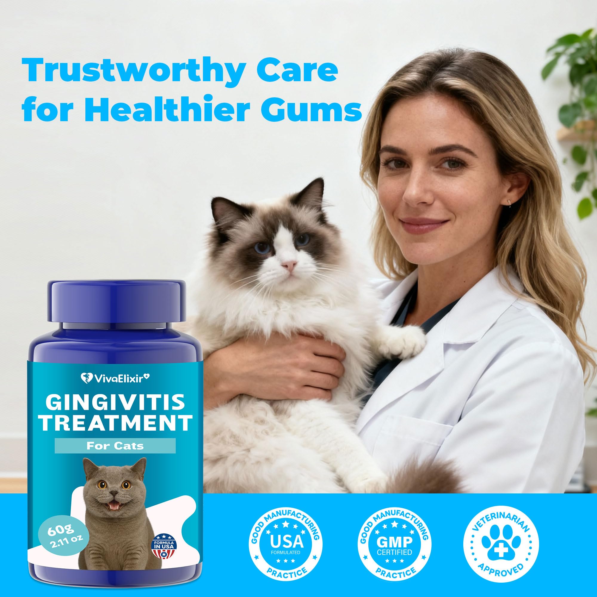 VivaElixir Cuidado Dental Gato: uso diario sencillo para bienestar bucal.