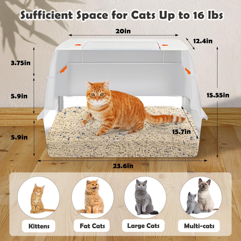 Vivifying caja XL con entrada lateral para privacidad del gato.