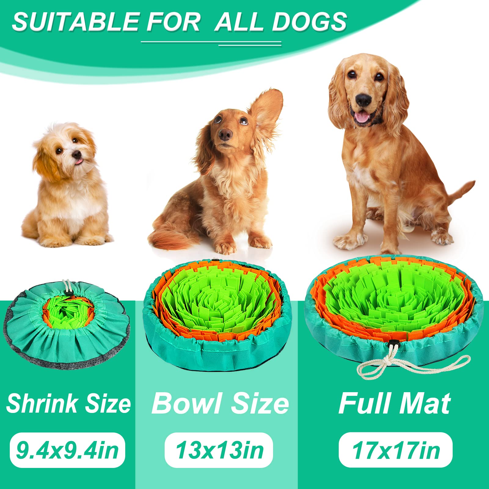 Vivifying Snuffle Mat para perros: entretenimiento anti-estrés al esconder premios.