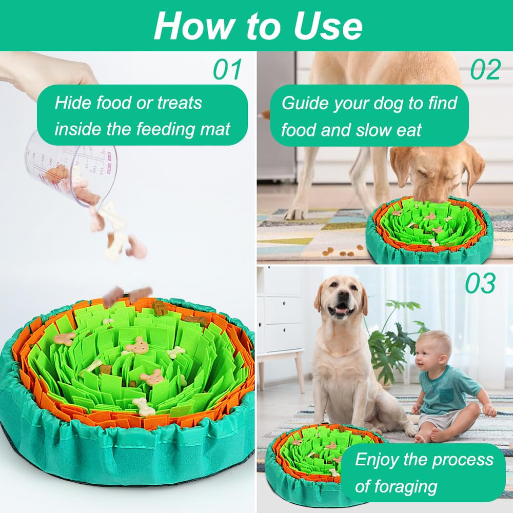 Vivifying Snuffle Mat para uso doméstico: ideal para enriquecimiento diario y entretenimiento.