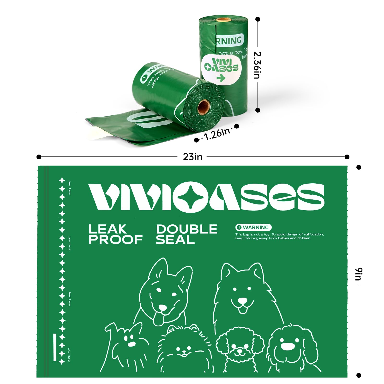 VIVIOASES bolsa opaca y a prueba de fugas para discreción.