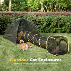 VIVOHOME Catio: túnel de 68-9 pulgadas, ideal para juego y exploración al aire libre.