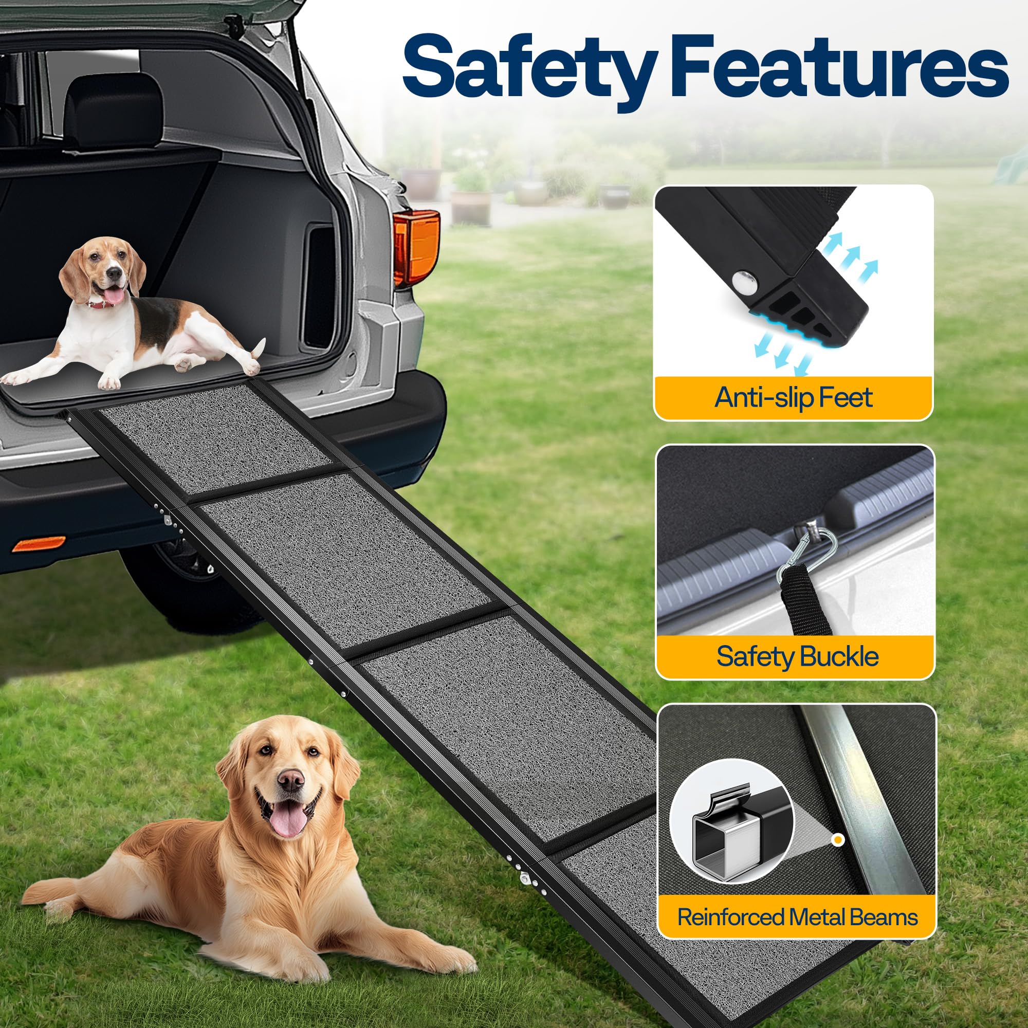 Rampa plegable y portátil para guardar en coche o sala