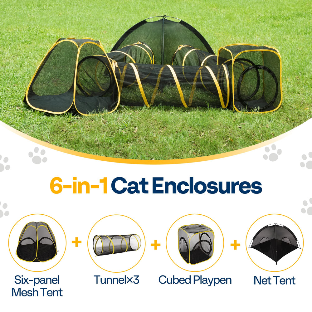 VIVOHOME túneles para gato, tres túneles y rutas de exploración seguras