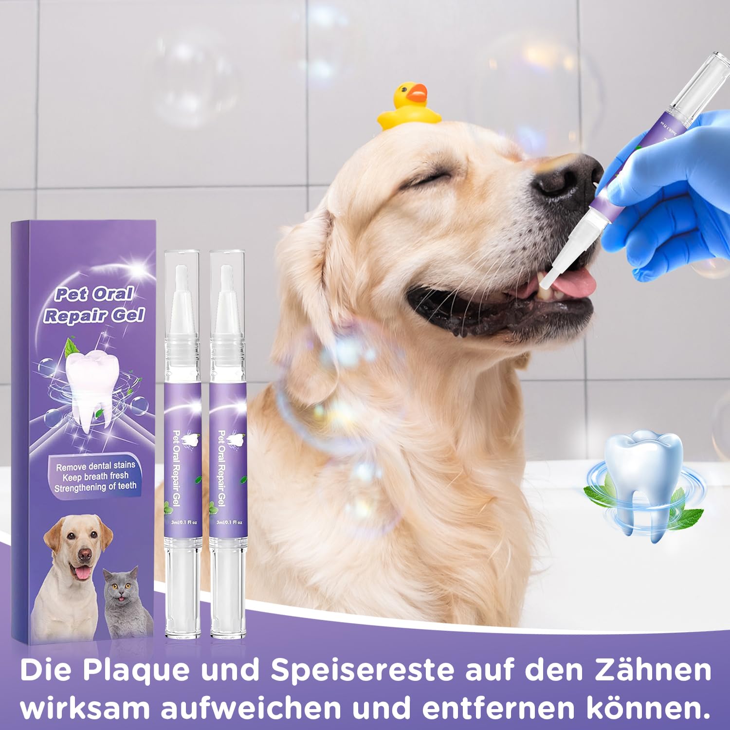 Vizela Gel oral para mascotas, eliminación de sarro para boca más saludable.