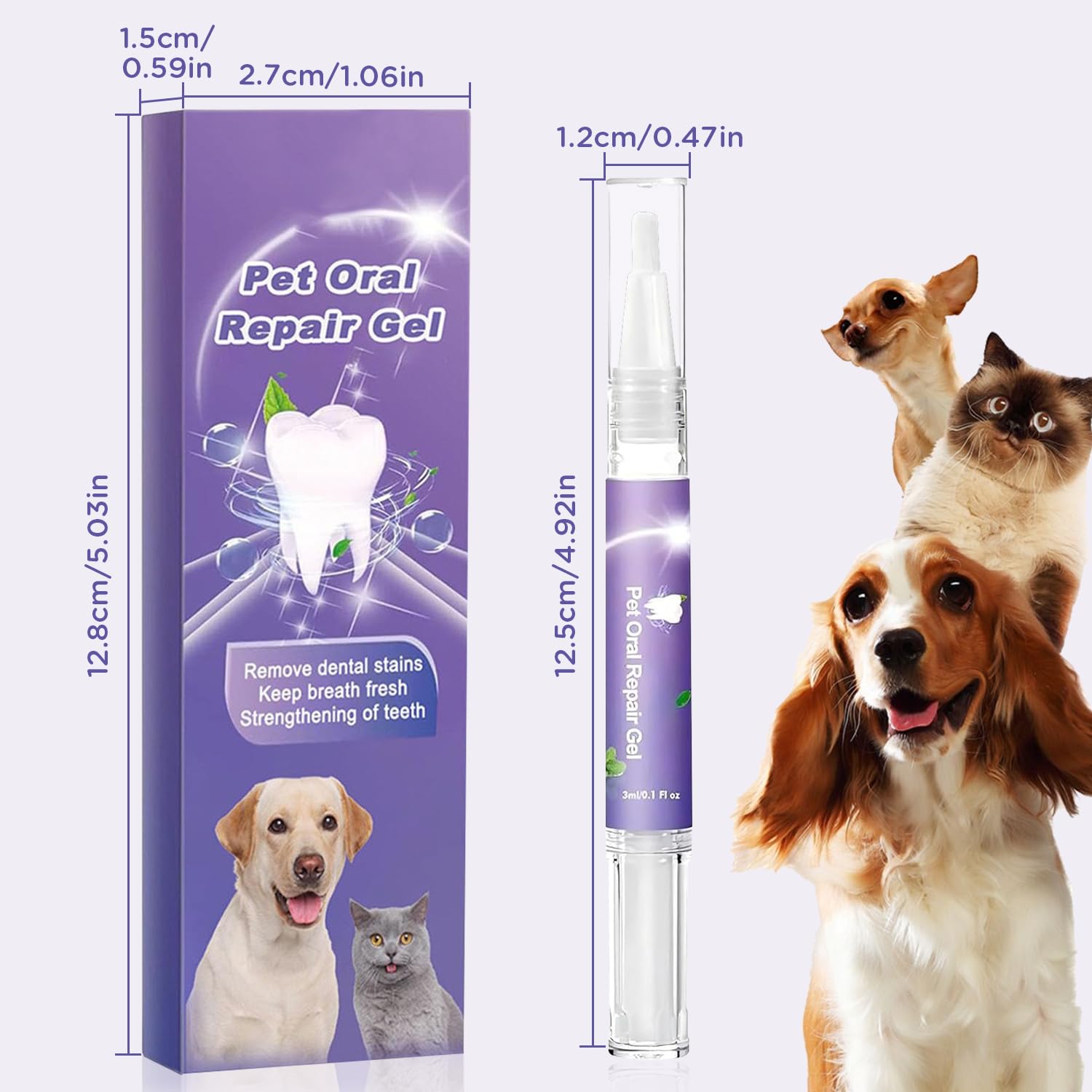Vizela Gel oral para mascotas, fácil de usar y portátil para viaje.