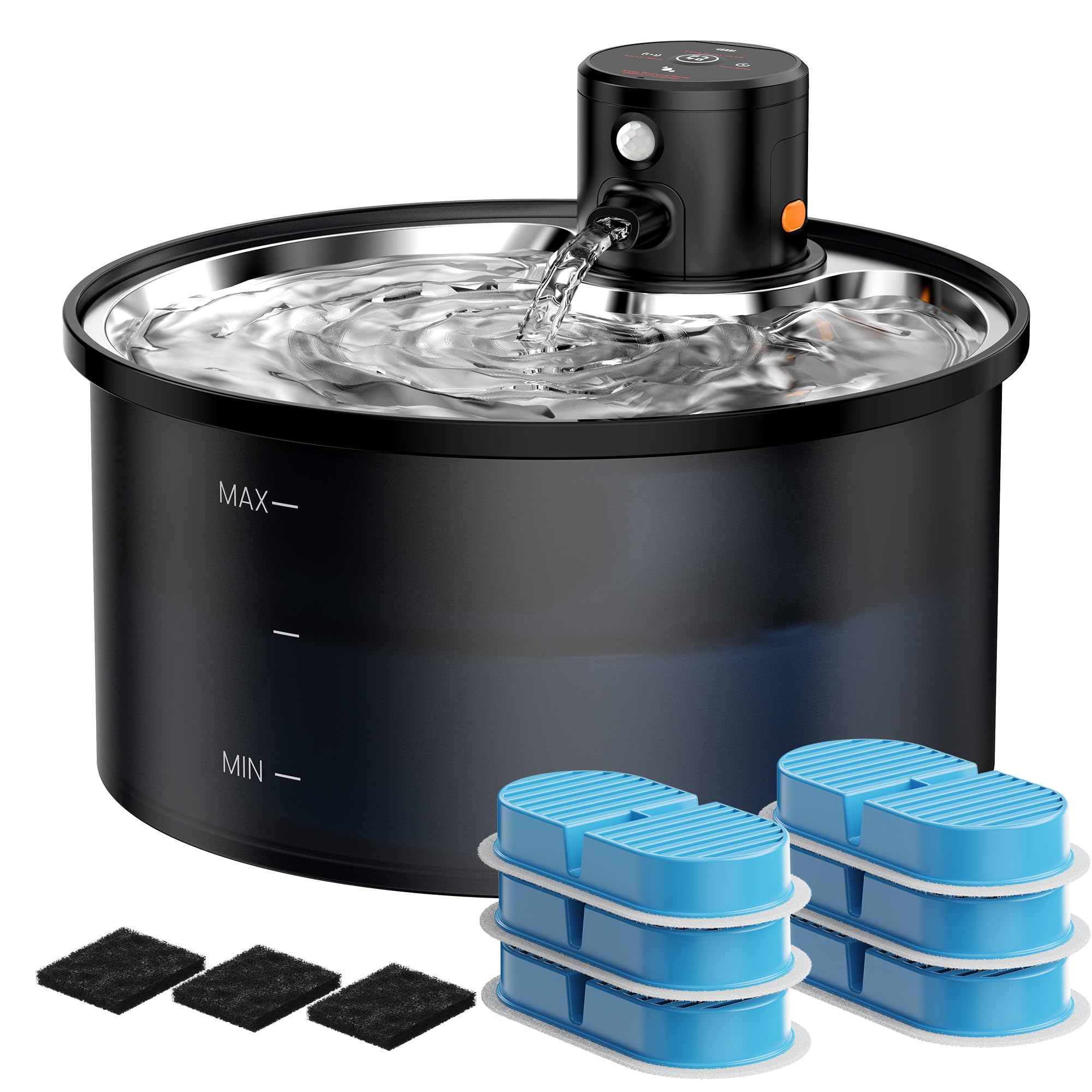 VKIMISS bebedero para gatos sin cables facilita ubicación flexible para beber agua.