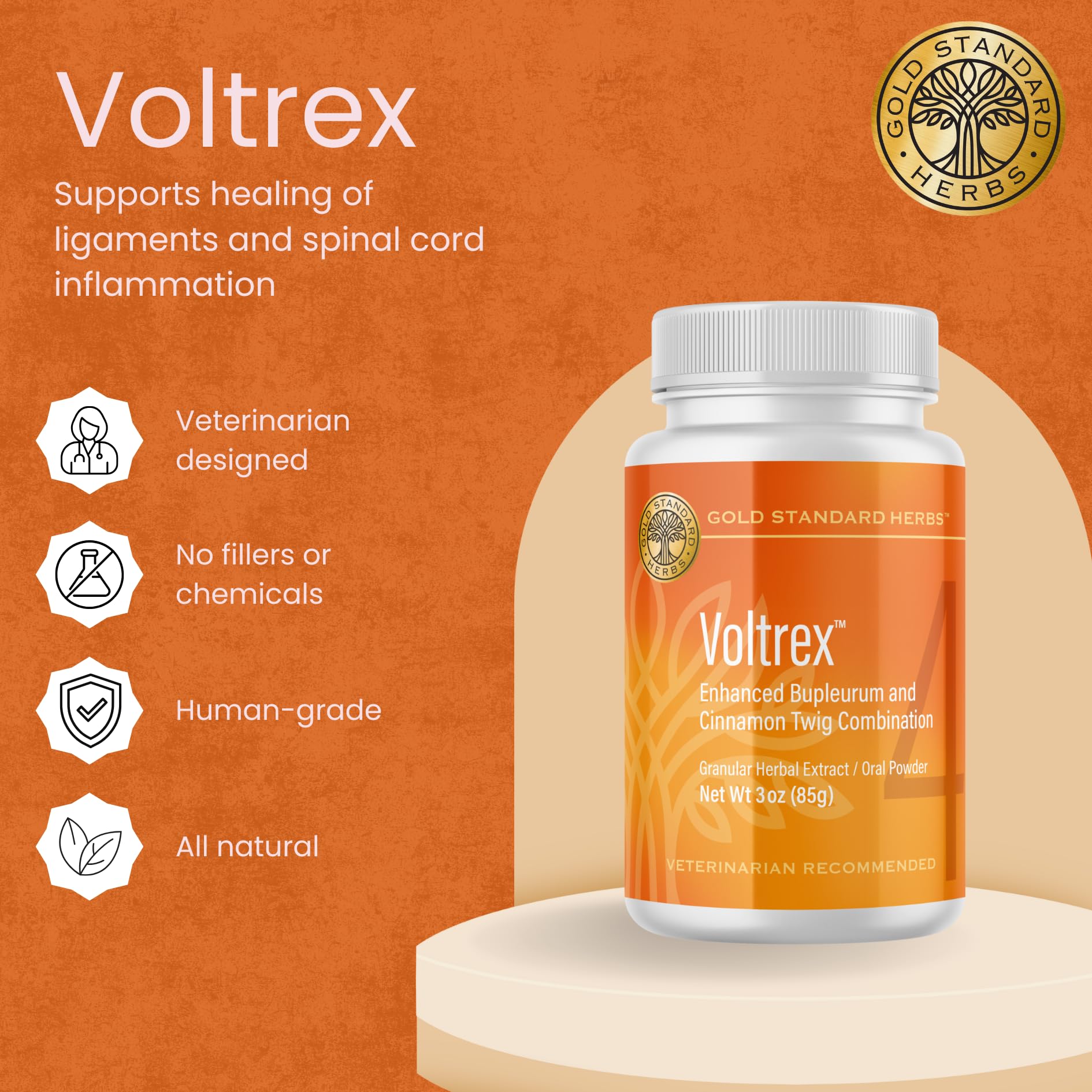 Voltrex cuchara-dosis para medir cantidad adecuada y facilitar la movilidad.