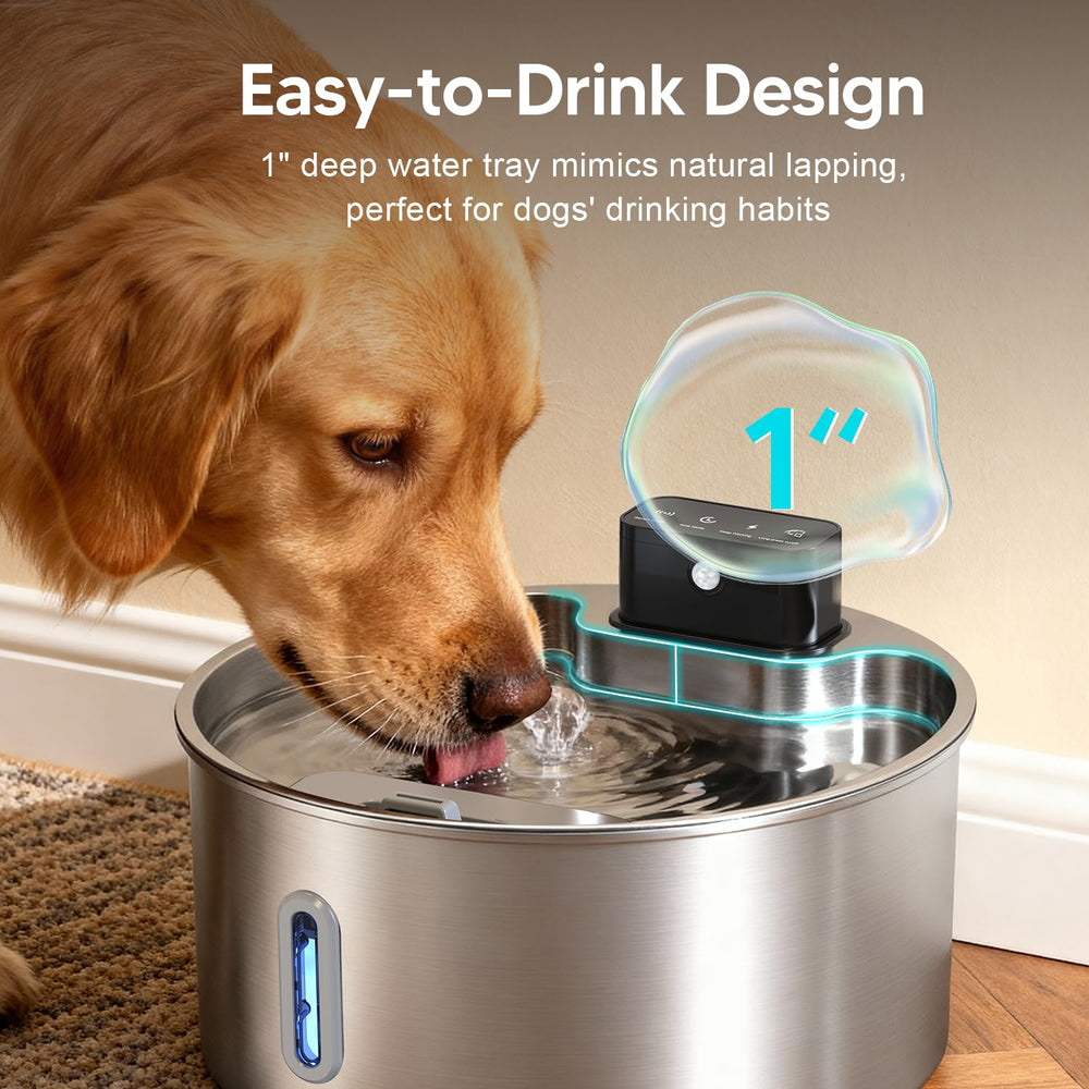Voluas dispensador de agua inalambrico para mascotas, sin cables en casa.