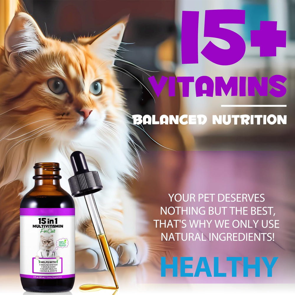 VOSIFSDIY Salud piel y pelaje, gotas para gatos, brillo y suavidad.