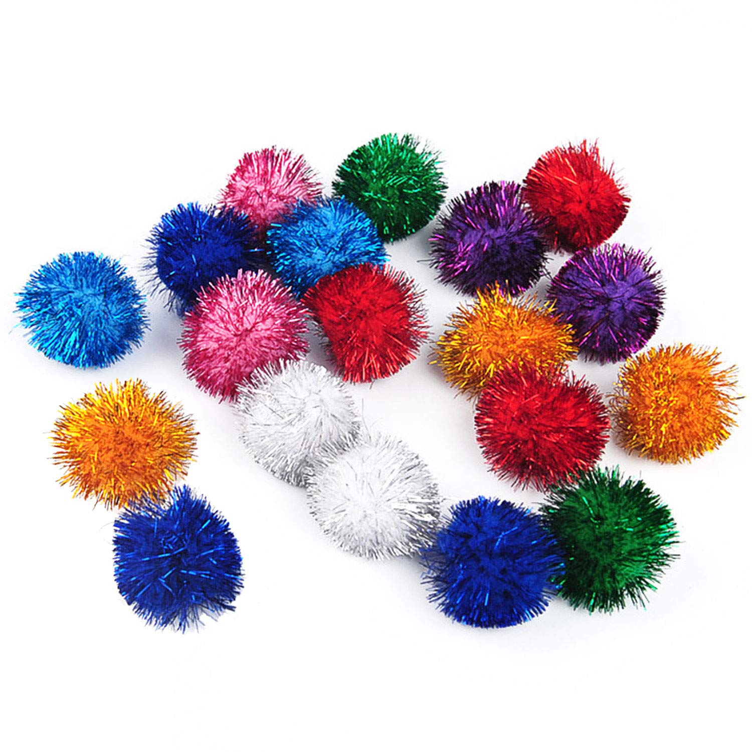 Bolas VOVIGGOL para gatos 2 pulgadas brillantes, ideales para juego diario.