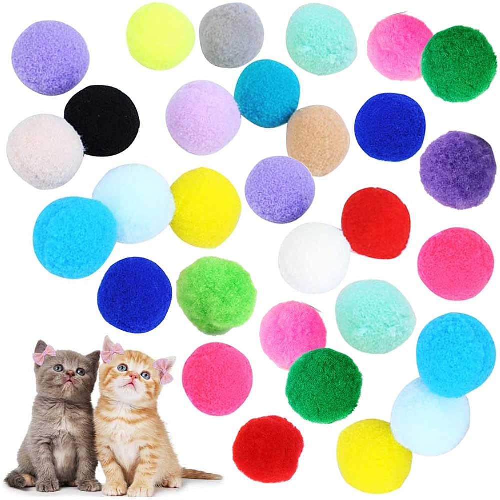Bolas pompon de VOVIGGOL en colores surtidos listas para juego seguro.