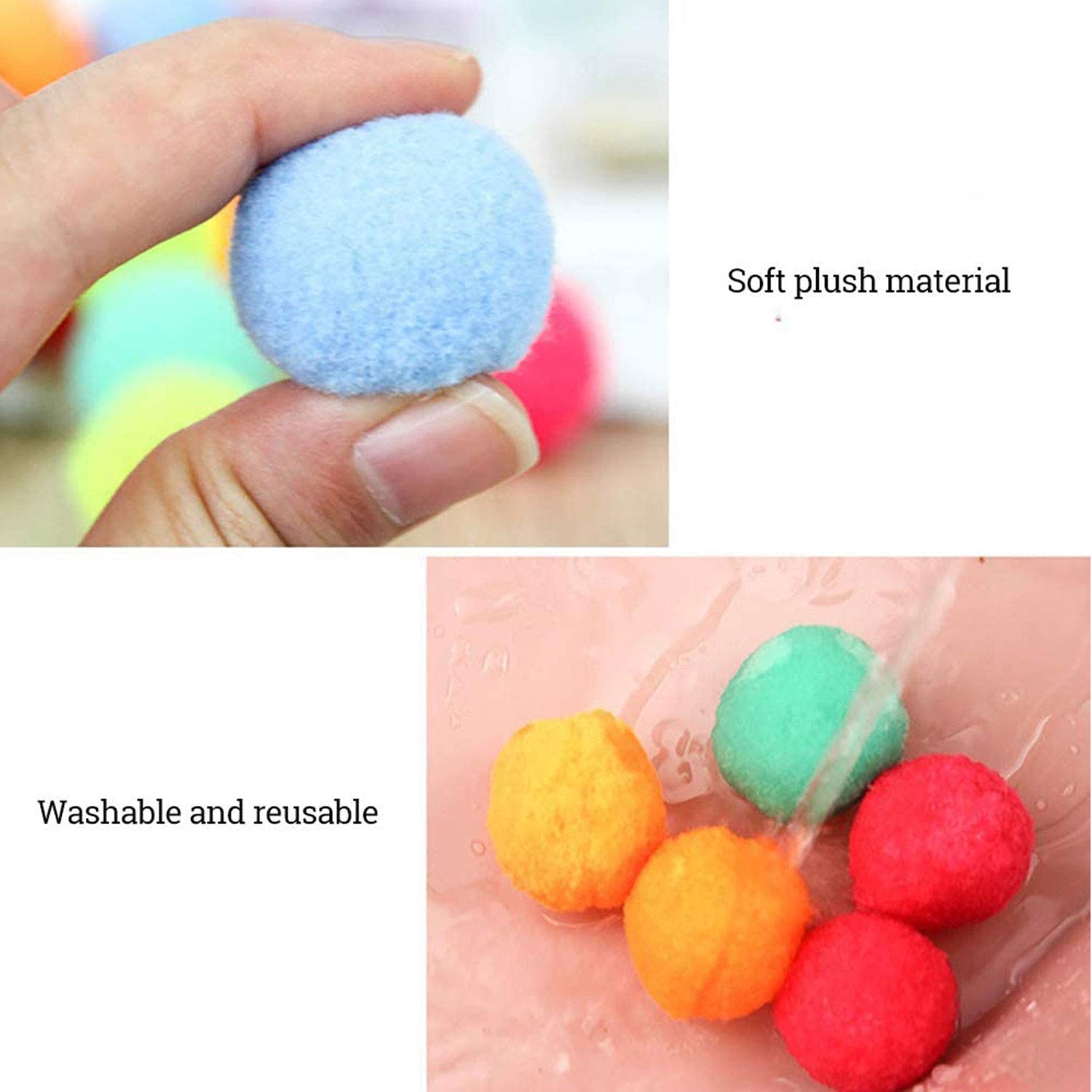 Textura suave de las bolas VOVIGGOL para morder y jugar sin ruidos.