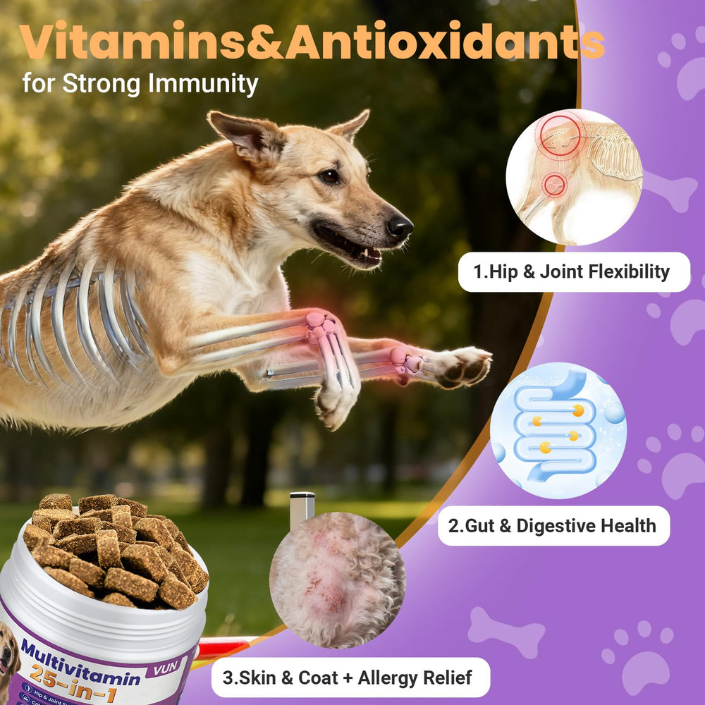 VUN sabores naturales masticables, sabor agradable para perros en entrenamiento diario.