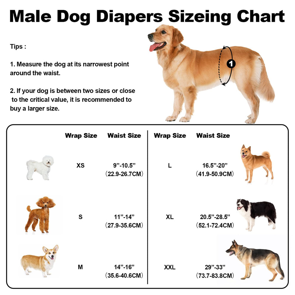 Banda absorbente VUNCESSIN para perro macho, tres capas con rápida absorción.