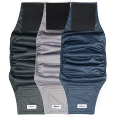 Pañales lavables VUNCESSIN para perro macho, conjunto de tres, opción reutilizable.