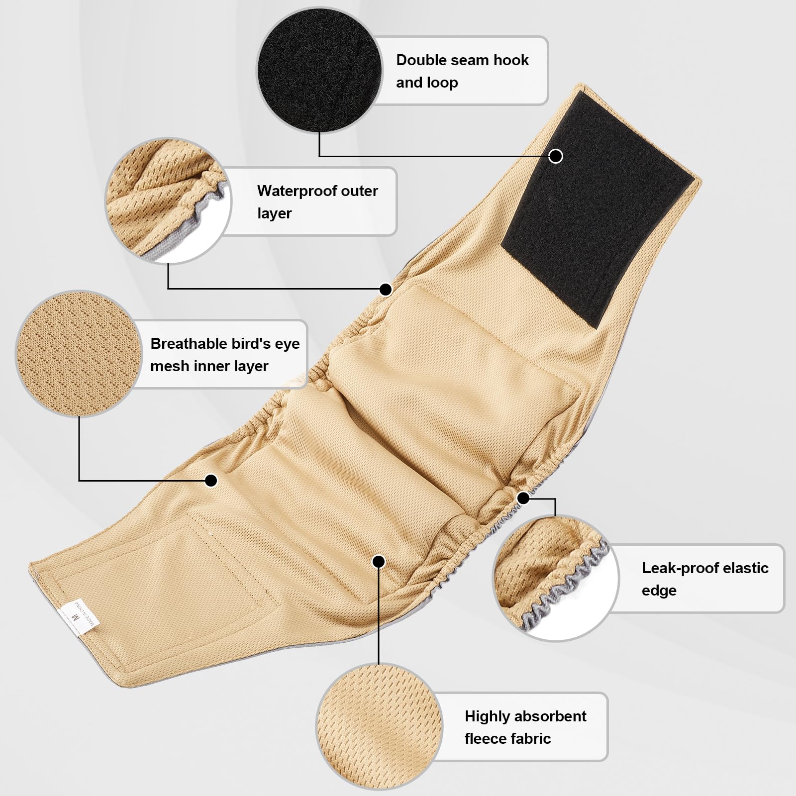 Cierre Velcro resistente VUNCESSIN, ideal para entrenamiento y uso diario.