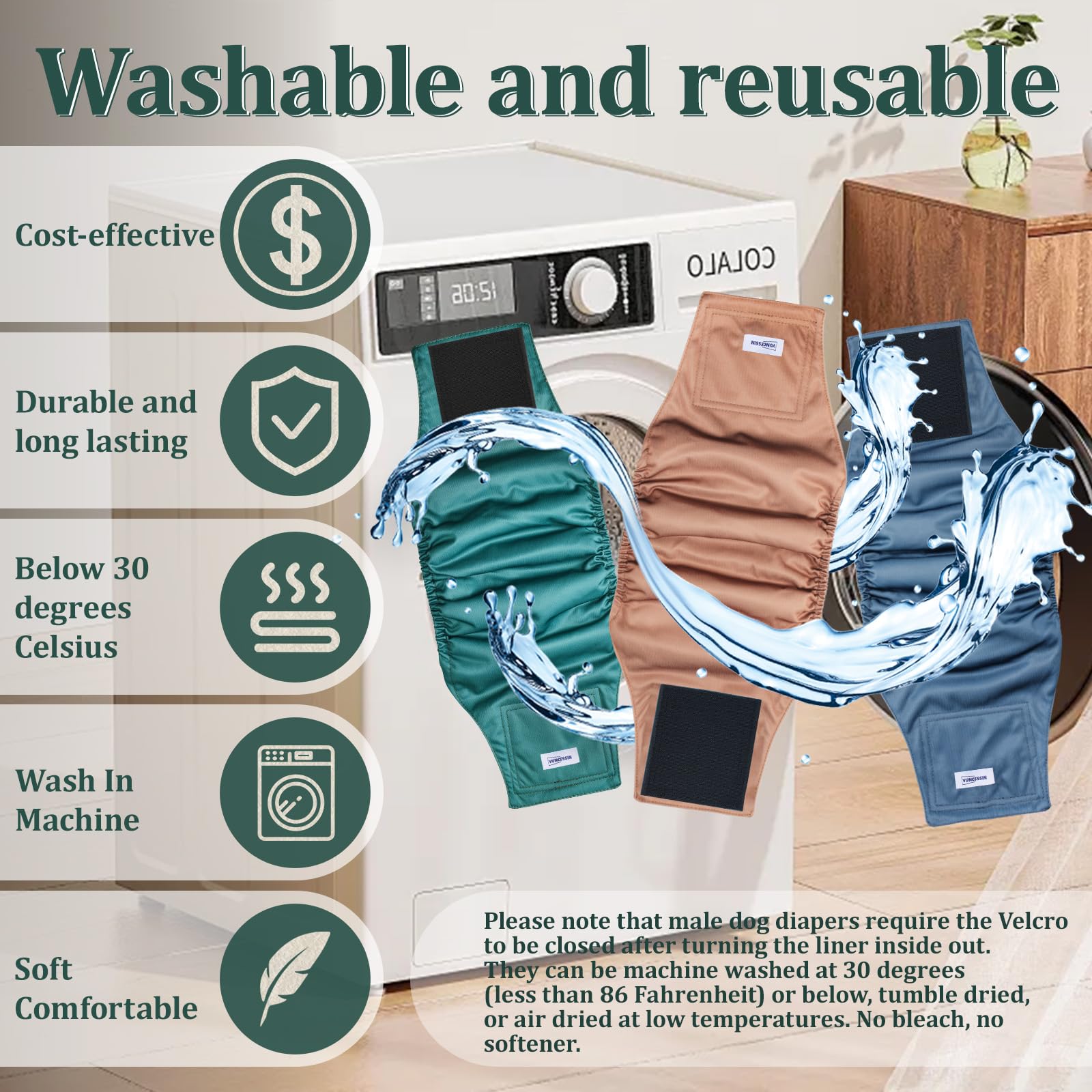 Tres capas absorbentes VUNCESSIN para mayor absorción en casa