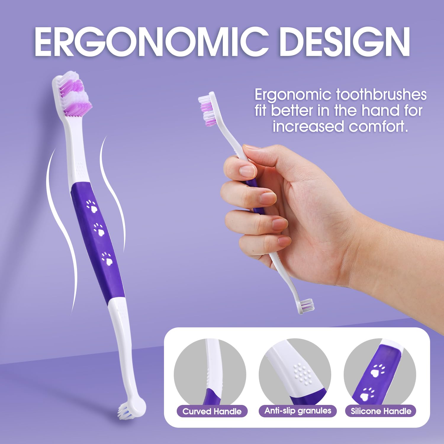 VVHOMIFE cepillo dental con cabezal pequeño para bocas pequeñas