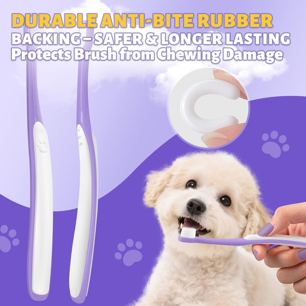 VVHOMIFE cepillo para perros pequeños, espalda de goma doble para agarre seguro