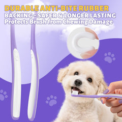 VVHOMIFE cepillo para perros pequeños, espalda de goma doble para agarre seguro