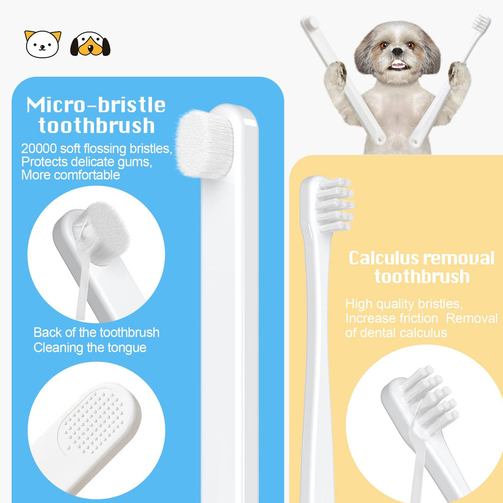 VVHOMIFE cepillos dientes perritos 360 grados para cepillado cómodo