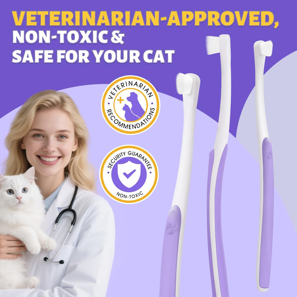 VVHOMIFE: juego de dos cepillos dentales para gatos, opción práctica.
