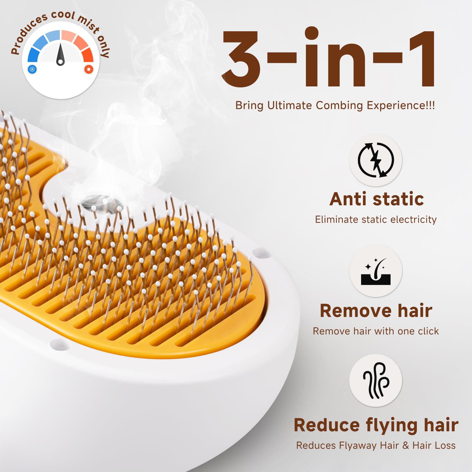 Cepillo VVWVVW para mascotas, eliminación de pelo suelto sin irritaciones.