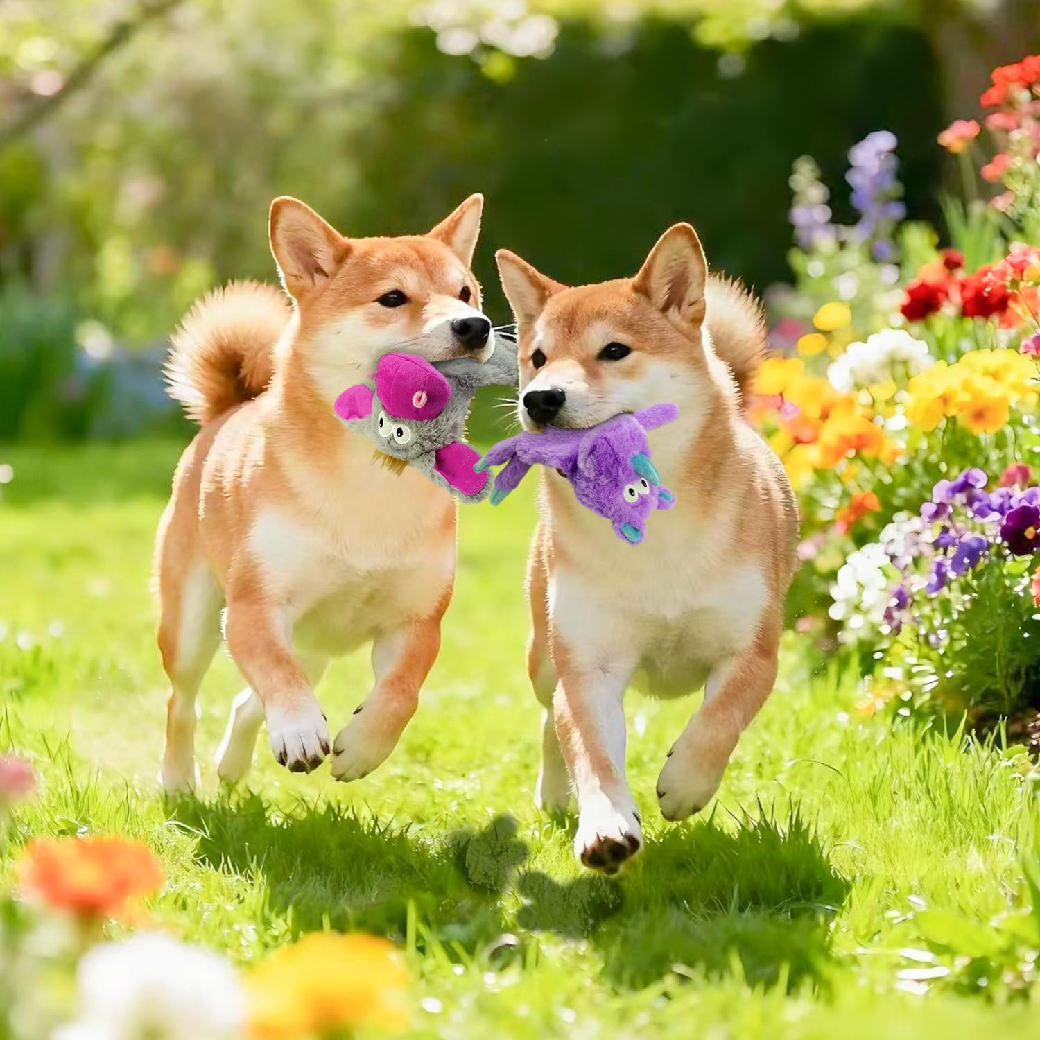VWPTCHI vaca naranja para perro, juego interactivo sin relleno.