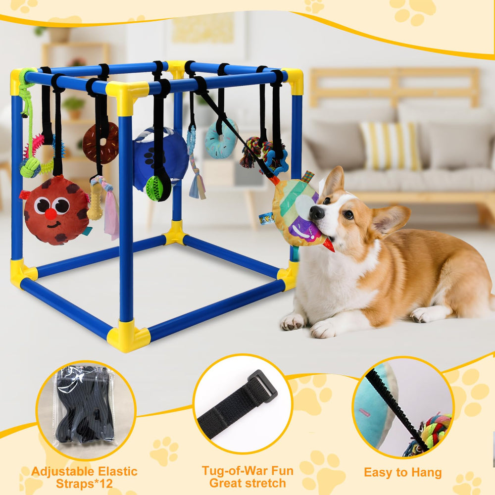 Juguetes sonoros para cachorros en VYNALTIX Puppy Play Gym