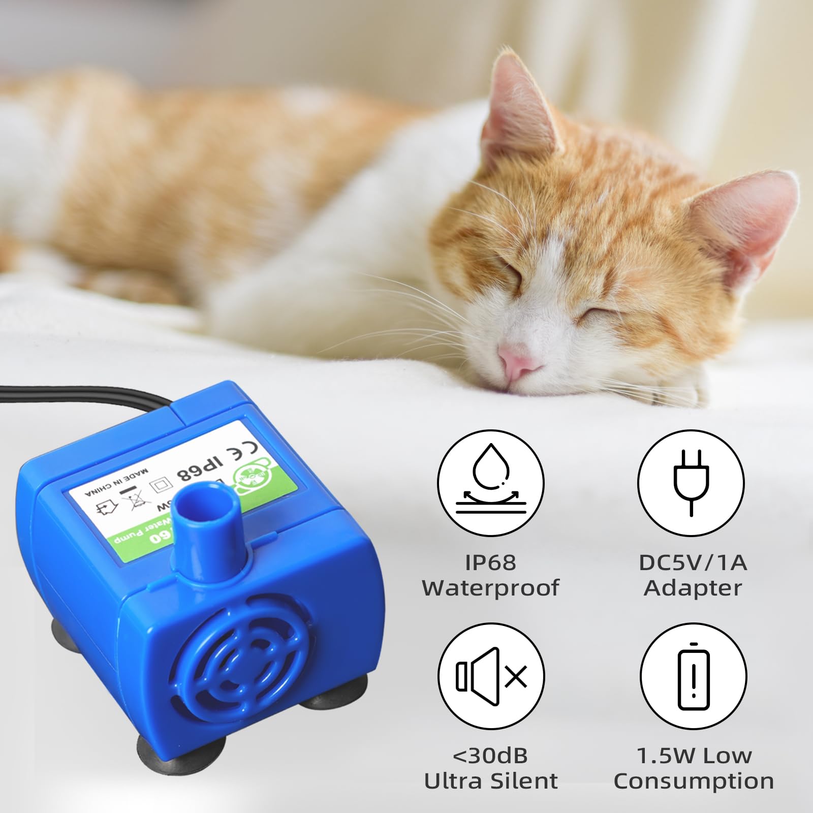 Waatoos DR-DC160 muestra compatibilidad con adaptadores de 5V.