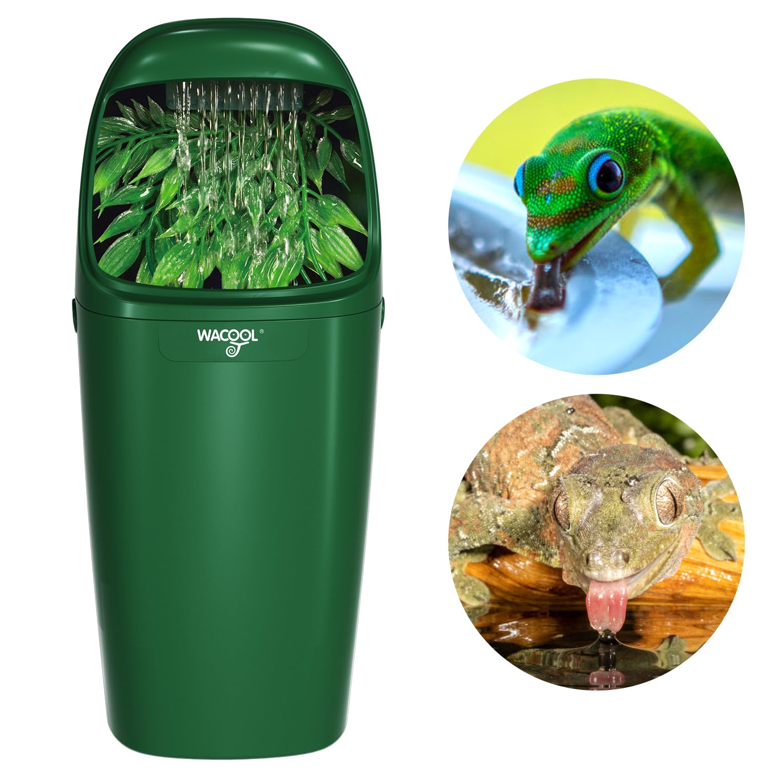WACOOL TERRA fuente de agua para reptiles; hidrata de forma constante.