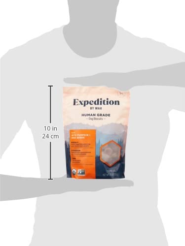 WAG Expedition galletas calabaza y chía, sabor natural y textura crujiente para perros.