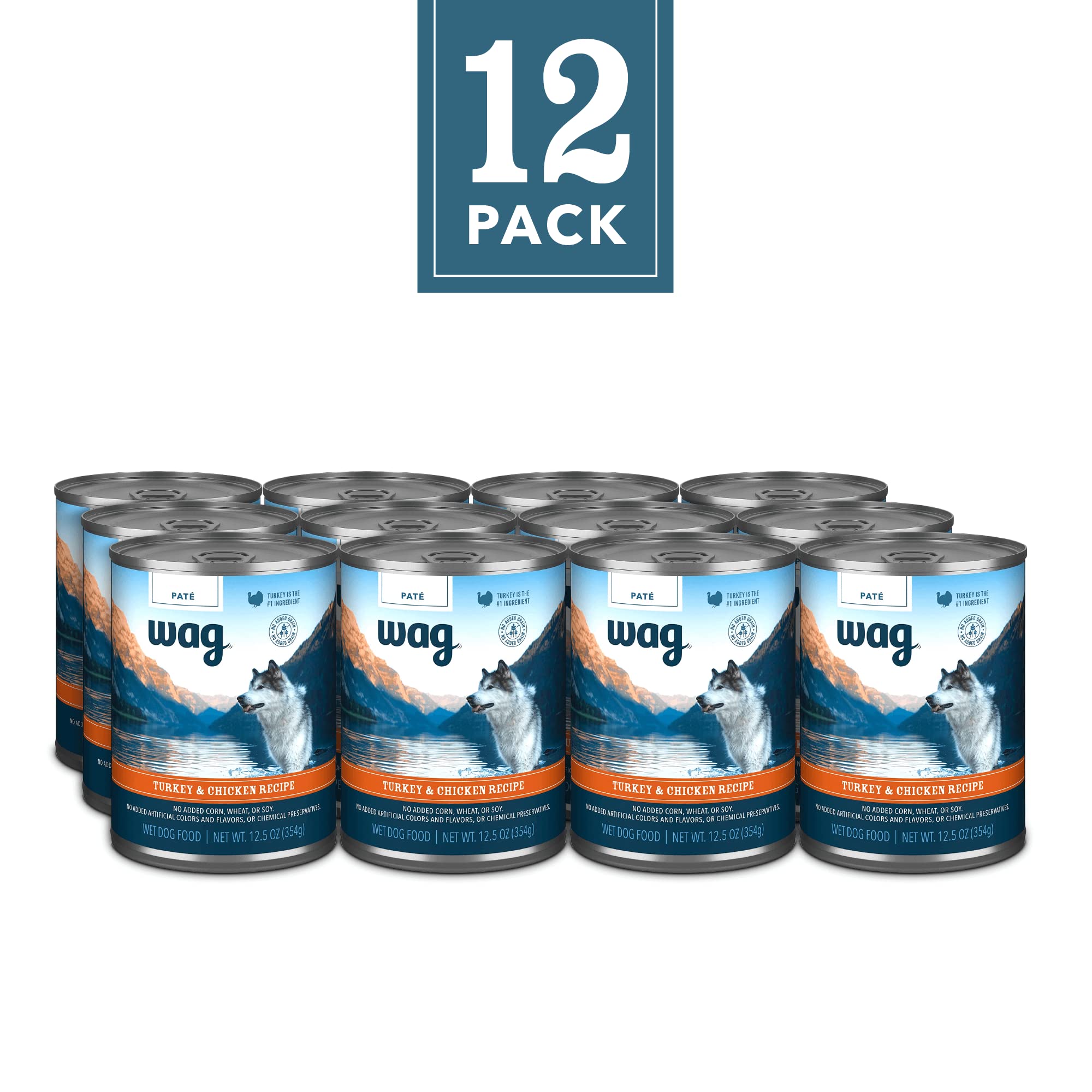 WAG Pate: textura húmeda en lata, agradable para perros que comen con gusto