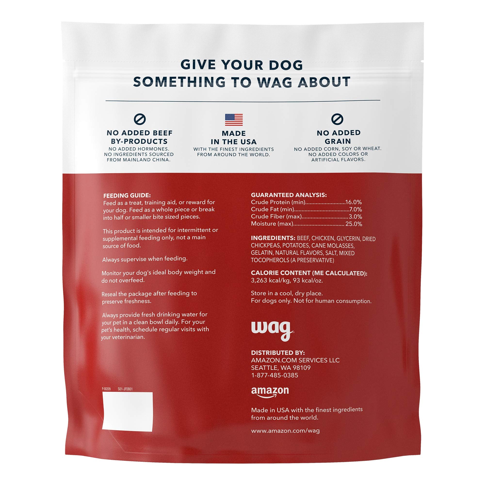 WAG textura suave de jerky, perfecto para entrenamiento.
