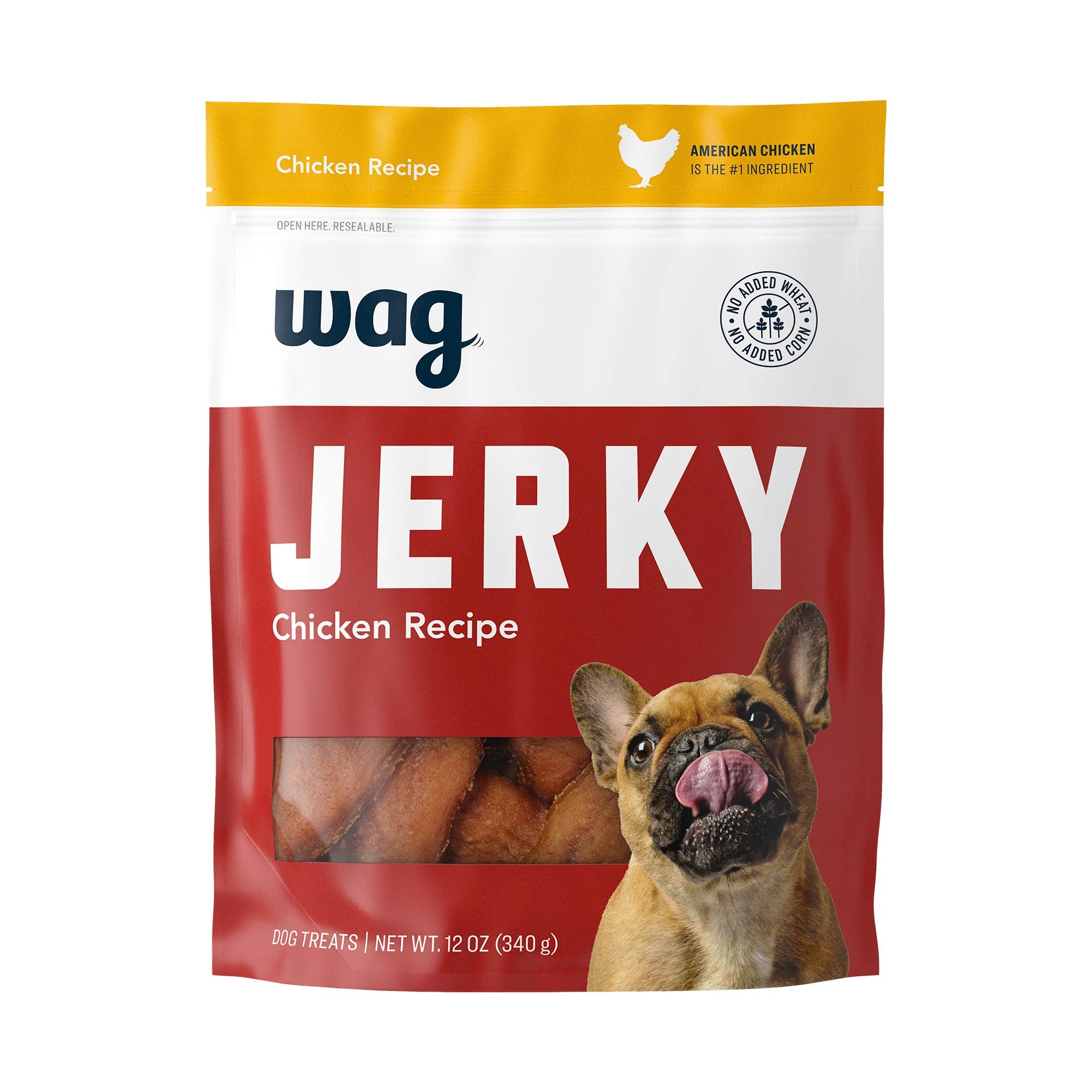 WAG: tiras de pollo suaves en bolsa con cierre hermético para conservar la frescura