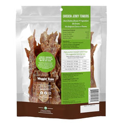 Waggin' Train tiras de pollo real, ingrediente principal para alto contenido proteico.