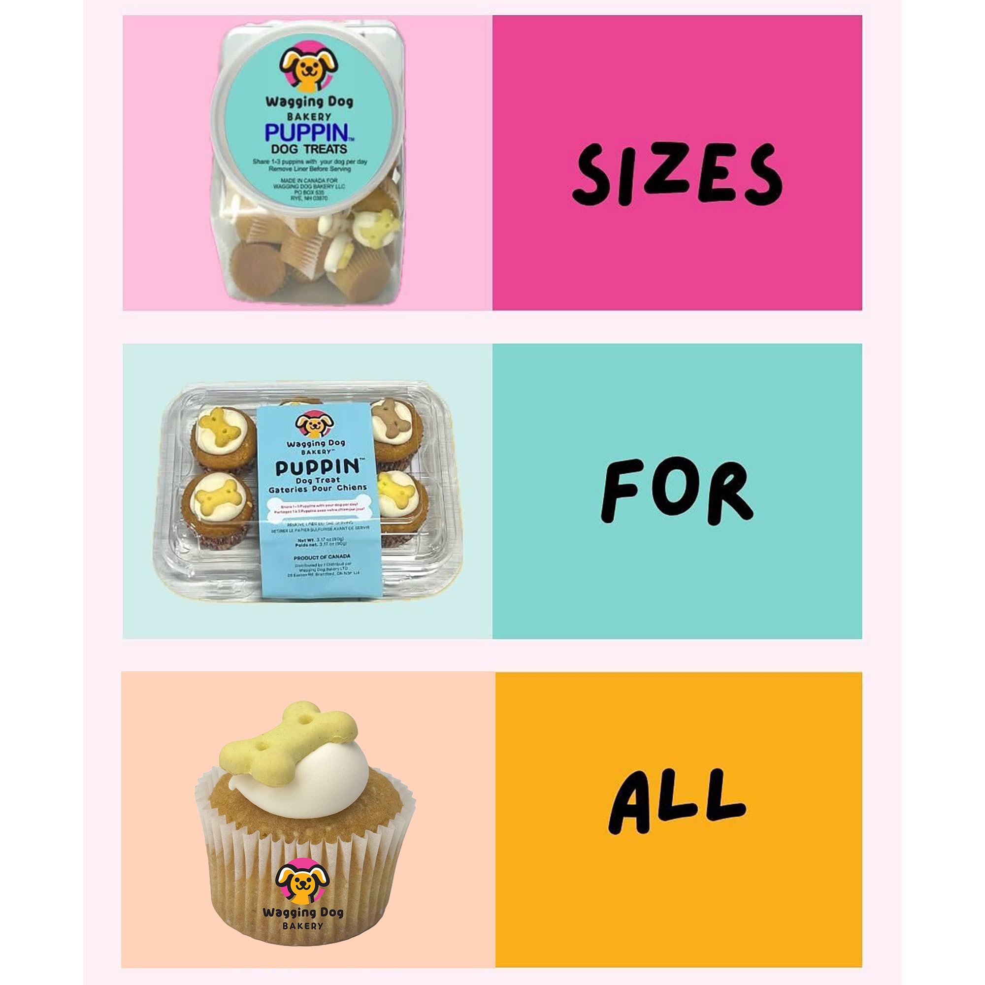 Sabor yogur y avena en Puppin Mini Cupcake Wagging Dog Bakery