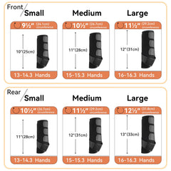 Wagrvuy botas deporte caballos, vista lateral, ajuste seguro con velcro para estabilidad