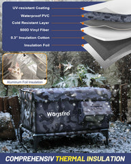 Wagstro Casa Gato Techo Impermeable: protección contra lluvia y viento.