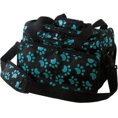 Wahl Animal bolsa de viaje con patitas turquesa, ideal para transportar herramientas de aseo y cuidado de mascotas.