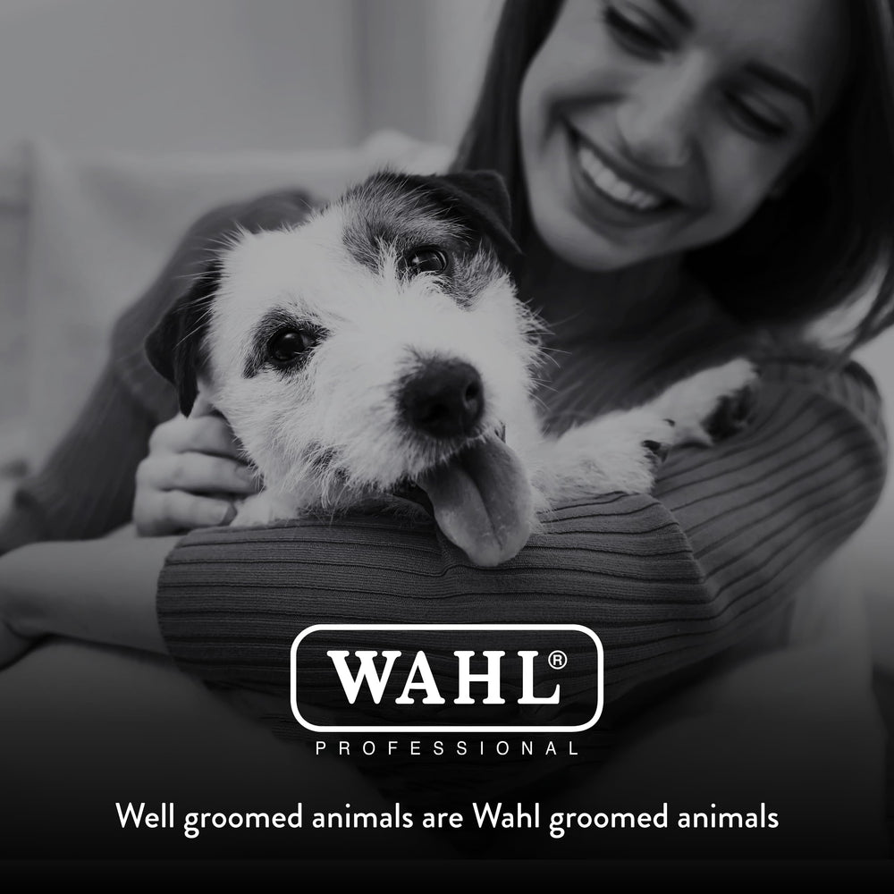 Wahl Animal diseño de huellas turquesa para un estilo distintivo en grooming.