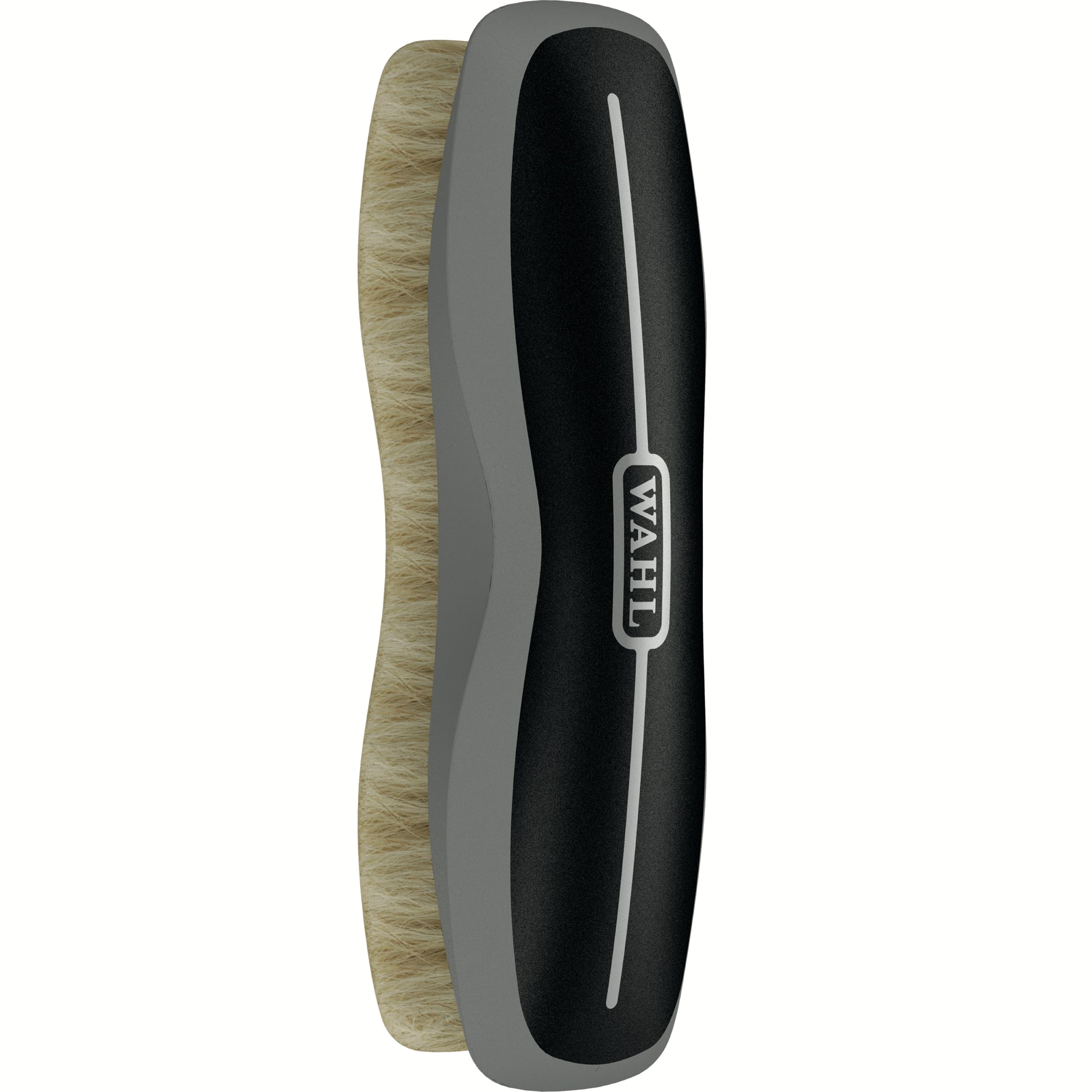 WAHL cepillo suave para equino en negro, ayuda a eliminar suciedad y pelo suelto sin irritar.