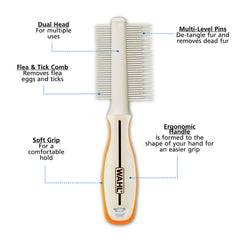 Wahl Premium peine antipulgas, detecta pulgas y huevos con precisión.