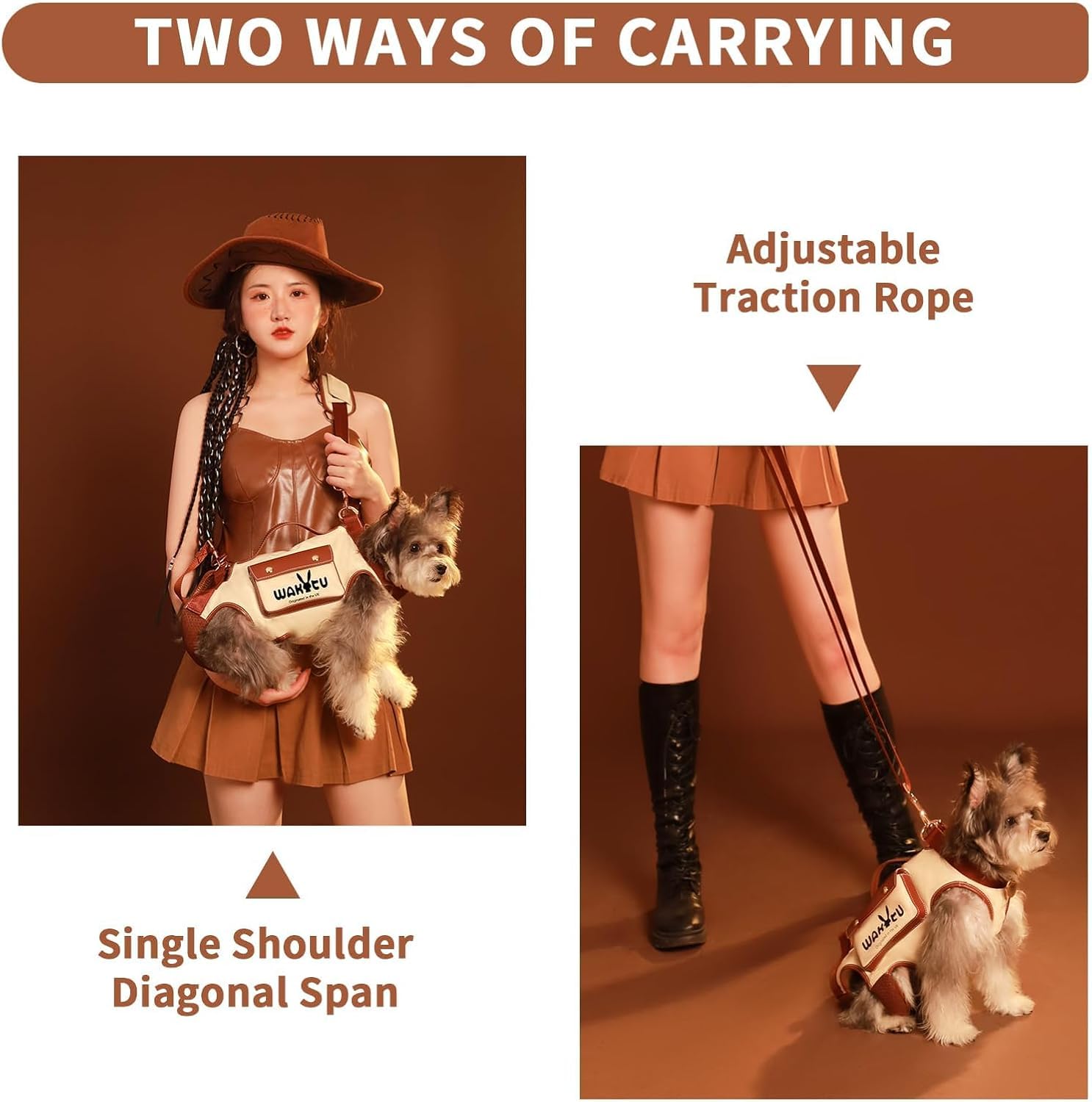 Wakytu bolsa de premios para perro, ideal para entrenamiento.