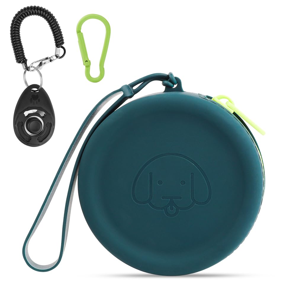 WALLFID bolsa de premios de silicona para perros, tamaño pequeño, ideal para paseos.