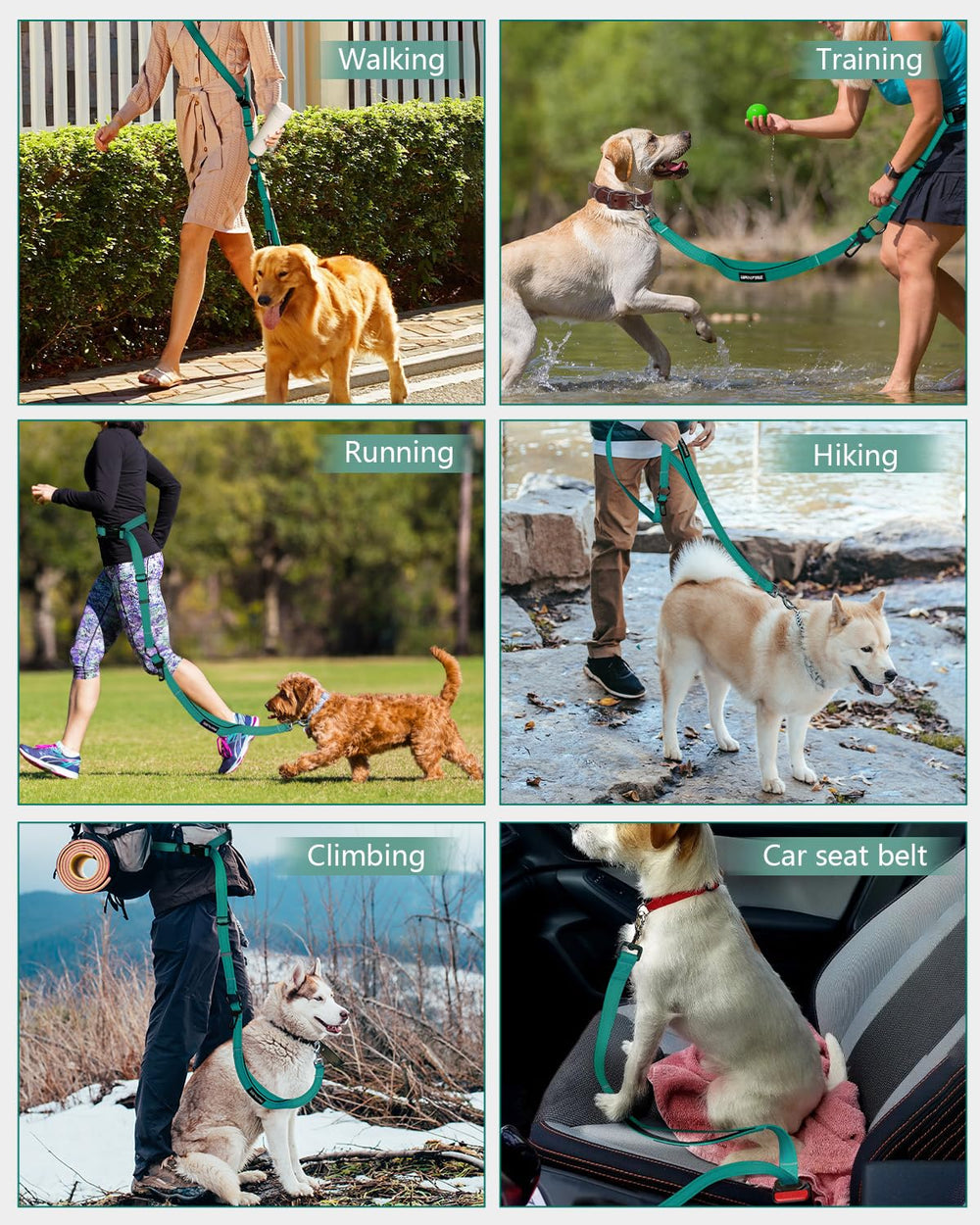 WANFIRE longitud ajustable para perros medianos y grandes