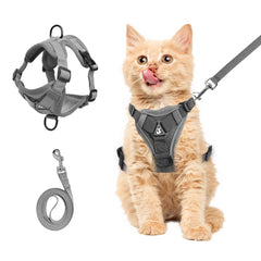 Wanheart arnés-gato pecho ajustable malla transpirable para paseos cómodos.