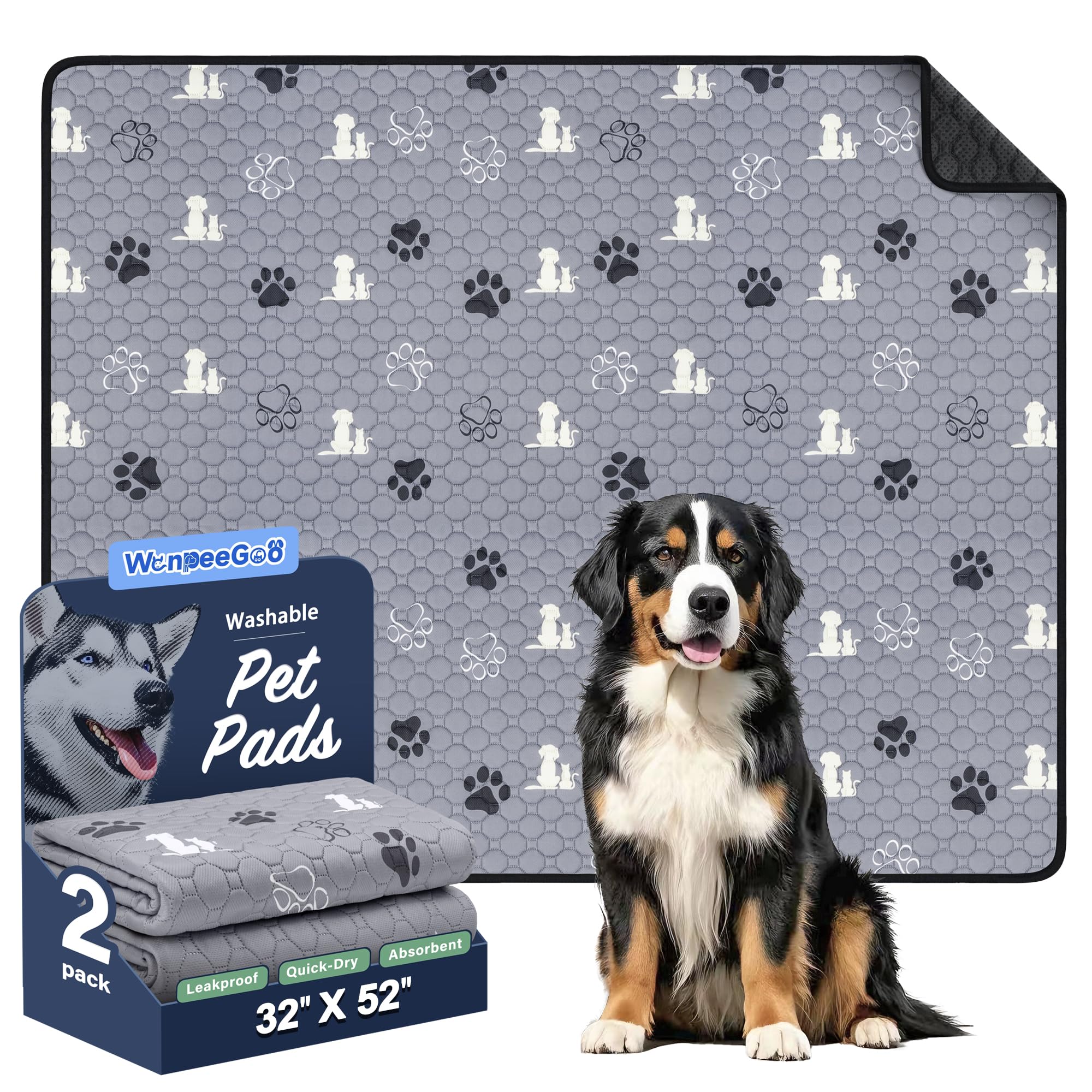 WanpeeGoo almohadilla de entrenamiento para perros 32x52, suave y absorbente.