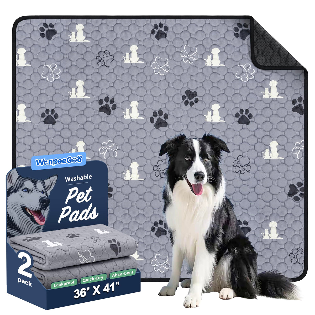 WanpeeGoo almohadilla lavable para perros 36x41 protege superficies y facilita entrenamiento
